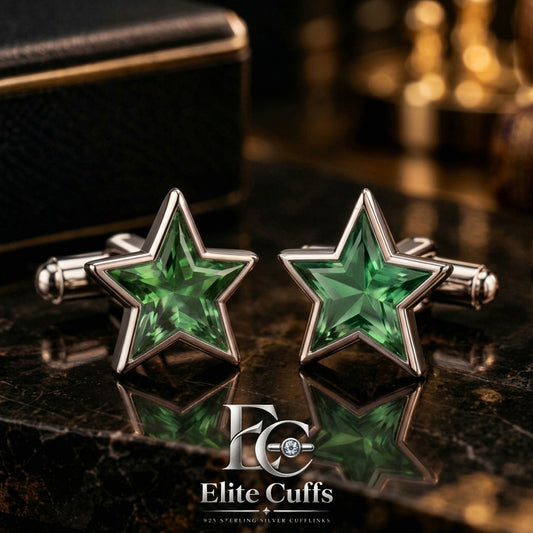 green-tourmaline-handmade-cufflinks