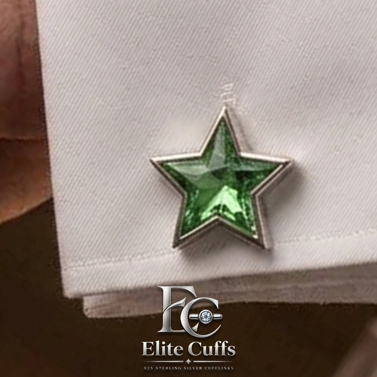 green-tourmaline-star-cufflinks