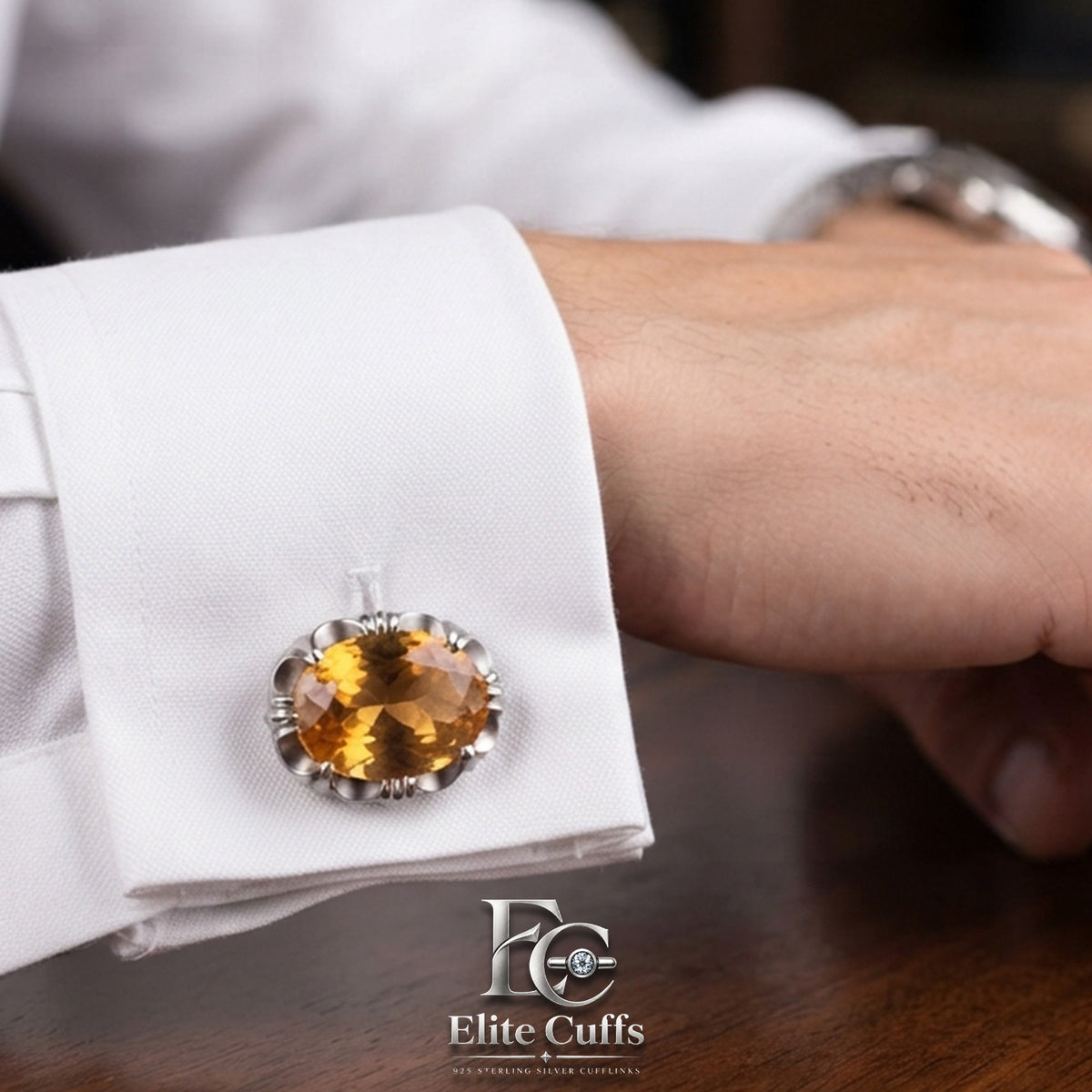 oval-citrine-silver-cufflinks
