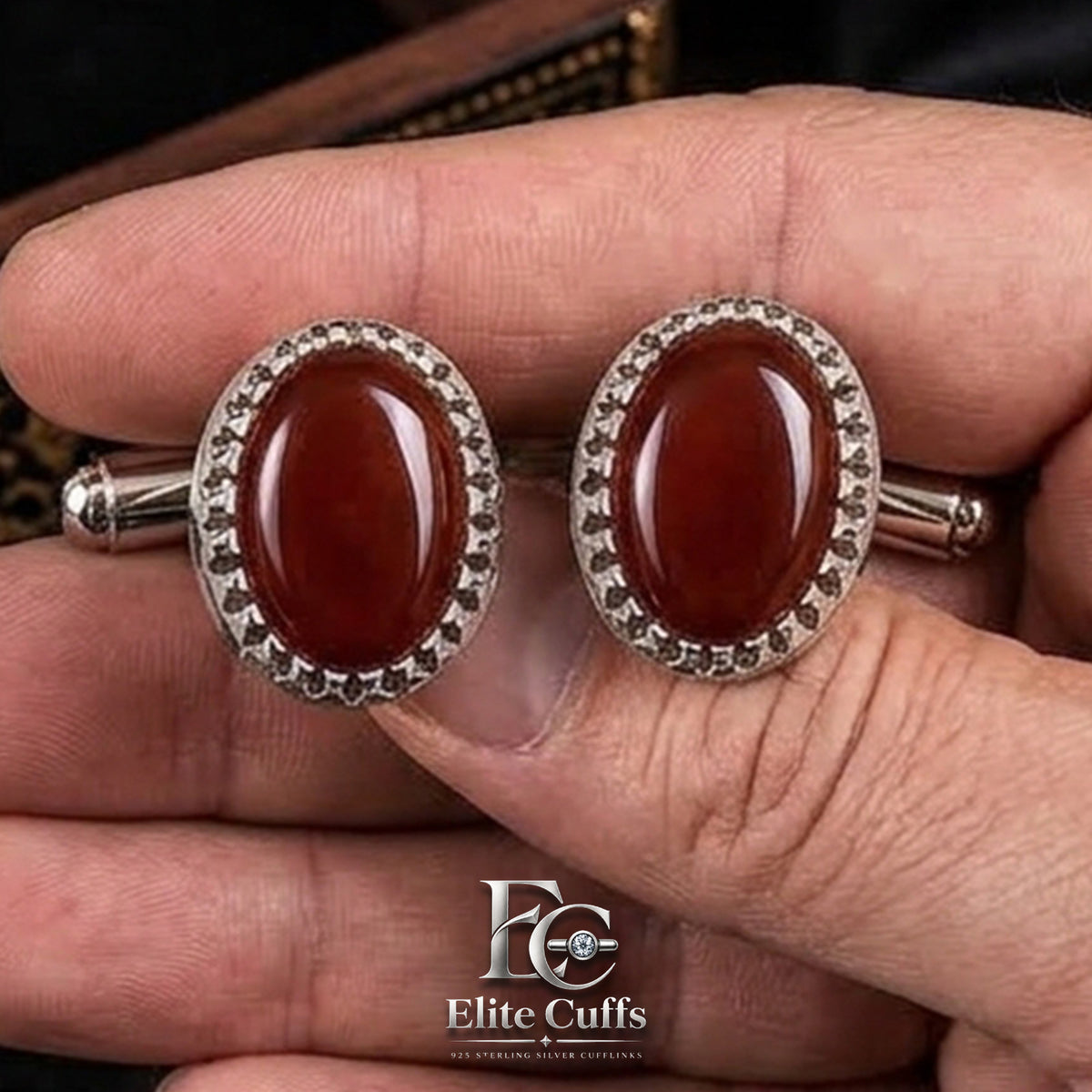 oval-red-agate-cufflinks